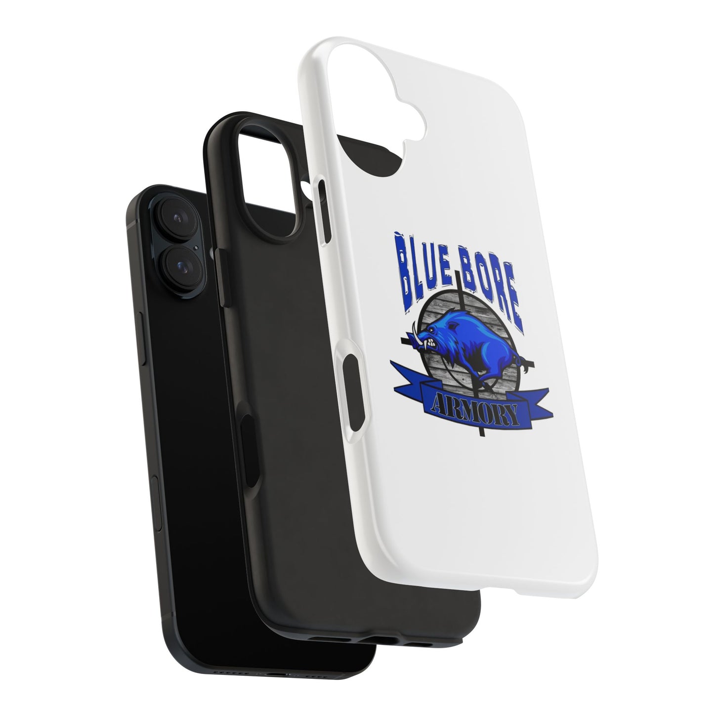 Durable Tough Phone Case with Blue Bore Armory Design