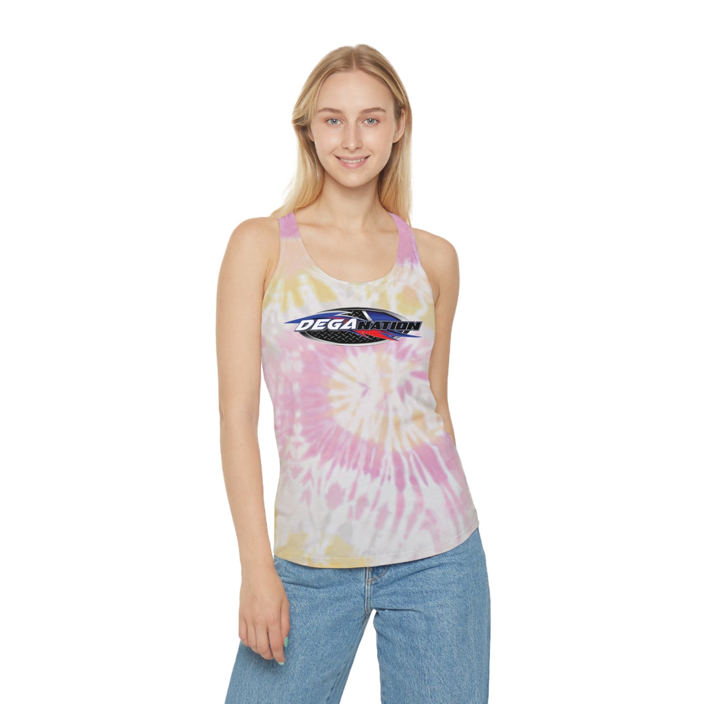 Casual Tie Dye Racerback Tank Top - Trendy Summer Wear for Active Lifestyle