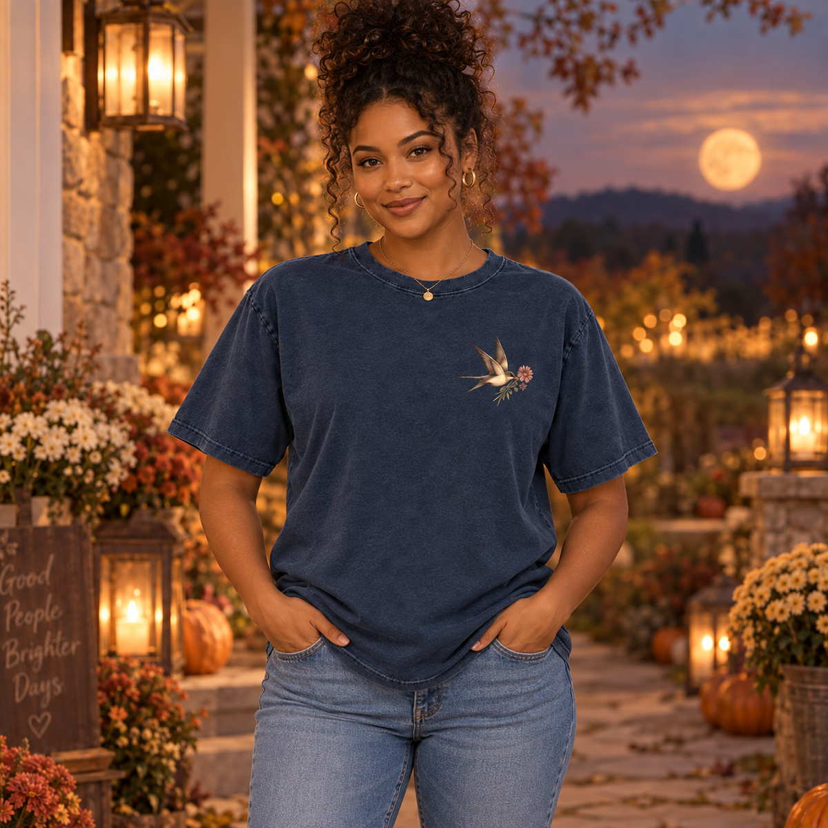 Meet Me Under the Harvest Moon Tee – Midnight