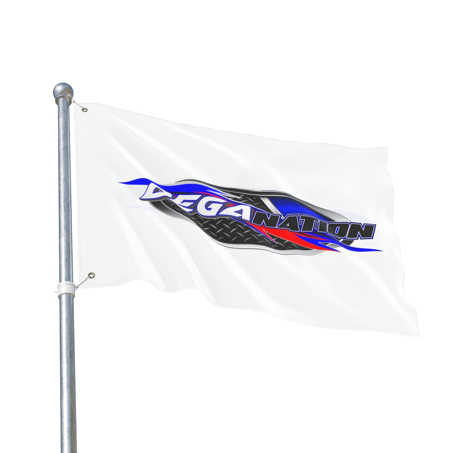 DegaNation Racing Flag — Double-Sided Motorsport Banner