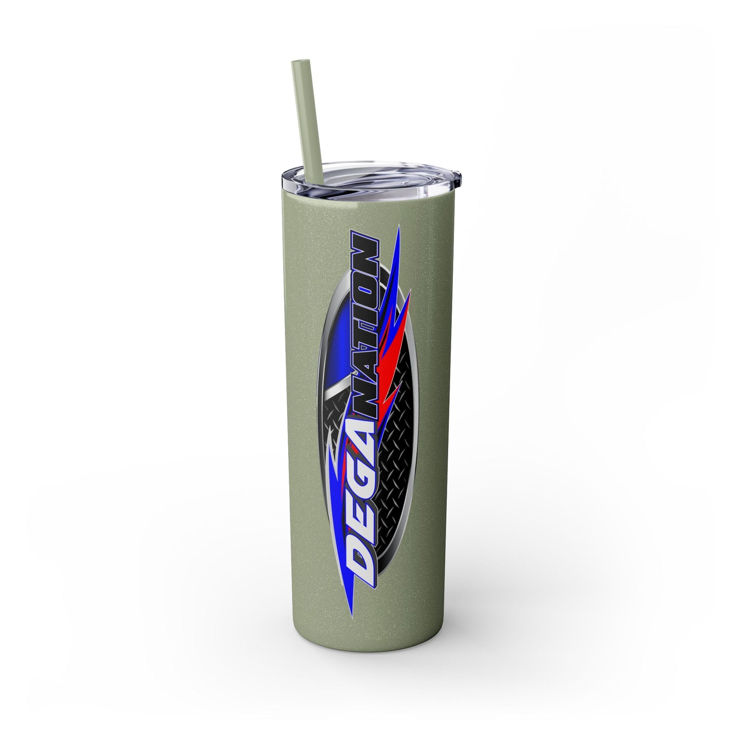 Degamination 20oz Skinny Tumbler with Straw - Perfect for Racing Enthusiasts