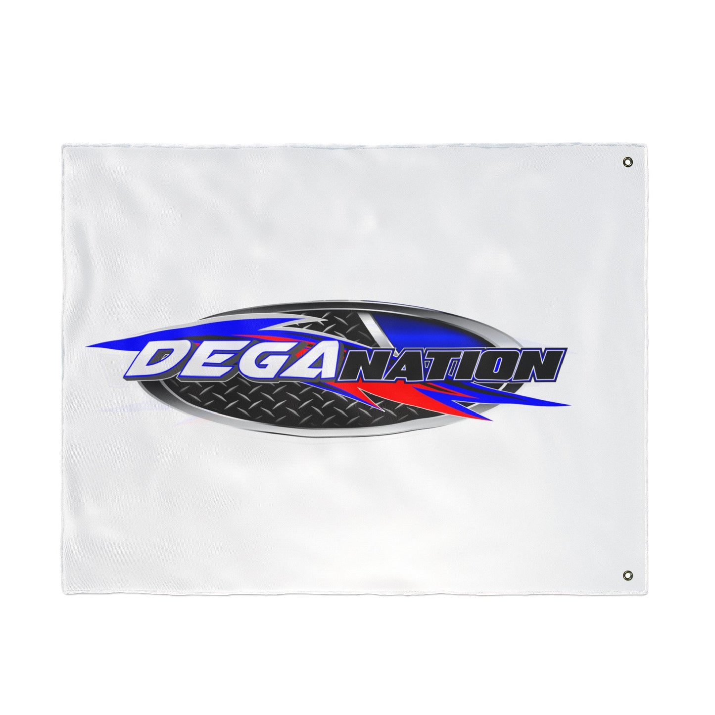 DegaNation Racing Flag — Double-Sided Motorsport Banner