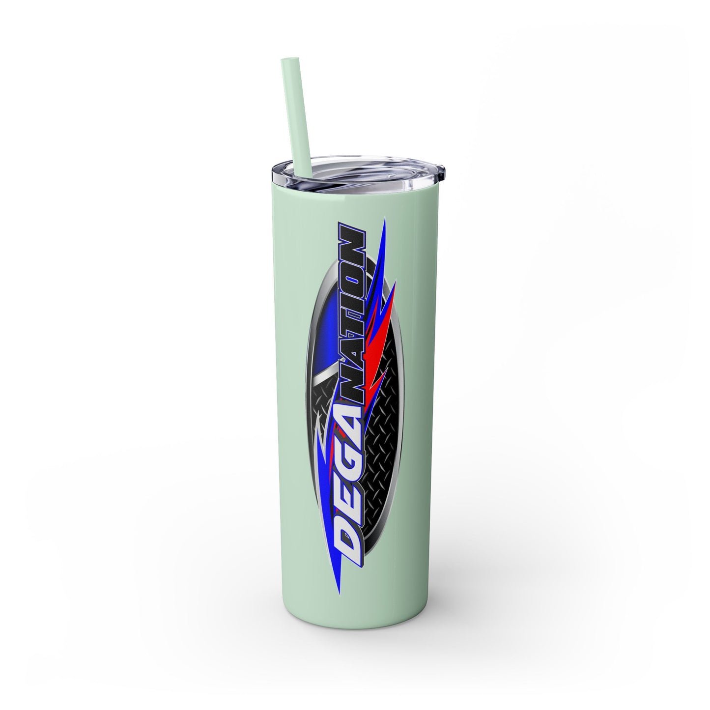 Degamination 20oz Skinny Tumbler with Straw - Perfect for Racing Enthusiasts