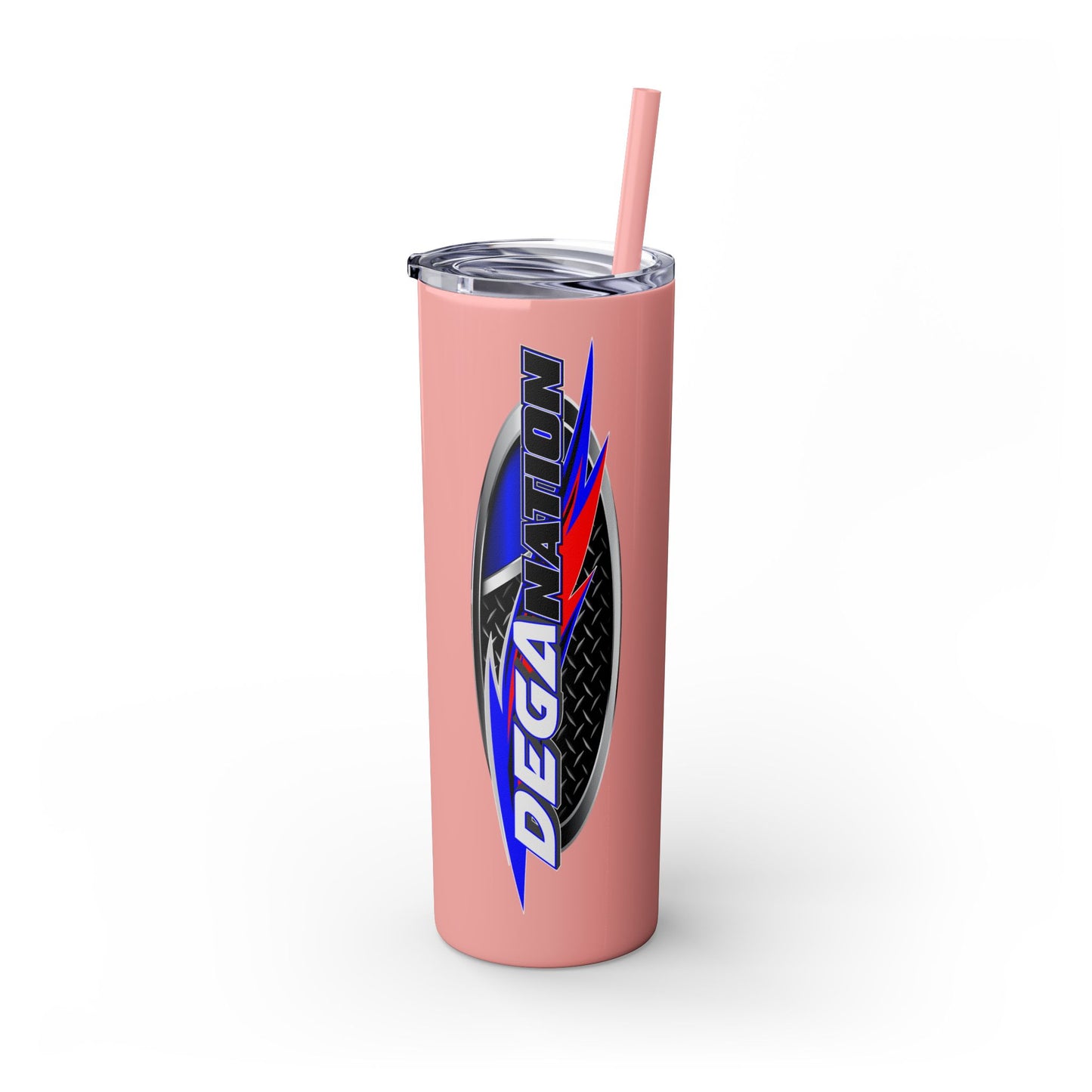 Degamination 20oz Skinny Tumbler with Straw - Perfect for Racing Enthusiasts