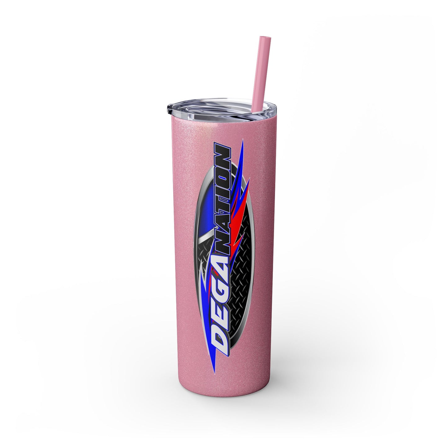 Degamination 20oz Skinny Tumbler with Straw - Perfect for Racing Enthusiasts