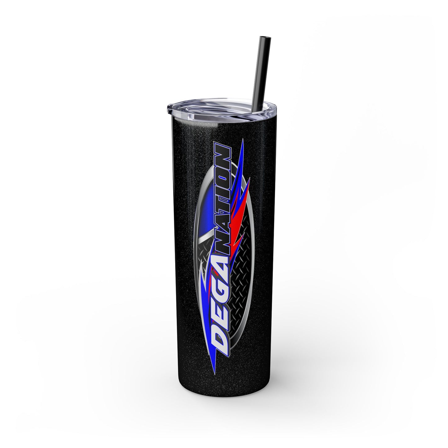 Degamination 20oz Skinny Tumbler with Straw - Perfect for Racing Enthusiasts