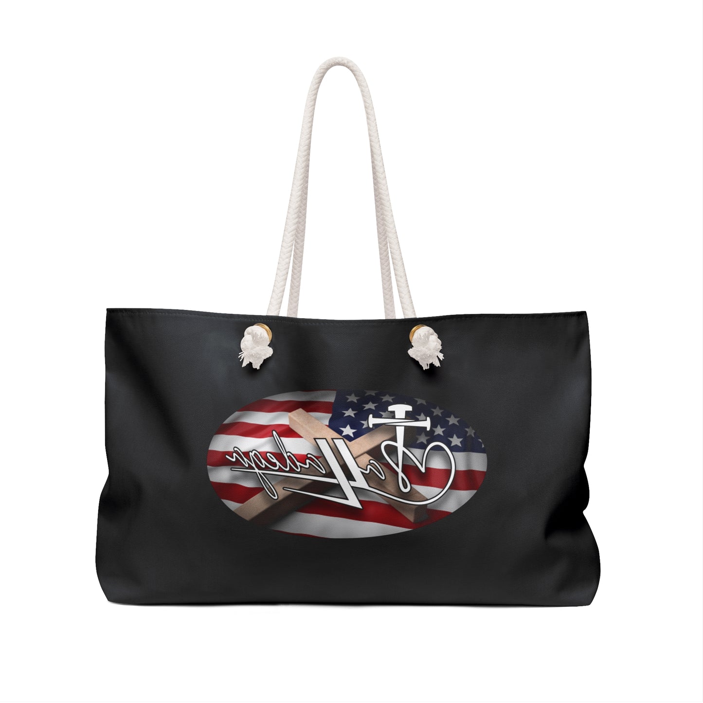 Patriotic Weekender Bag, Travel Tote, Beach Bag, Gym Bag, Weekend Getaway Bag, USA Flag Design