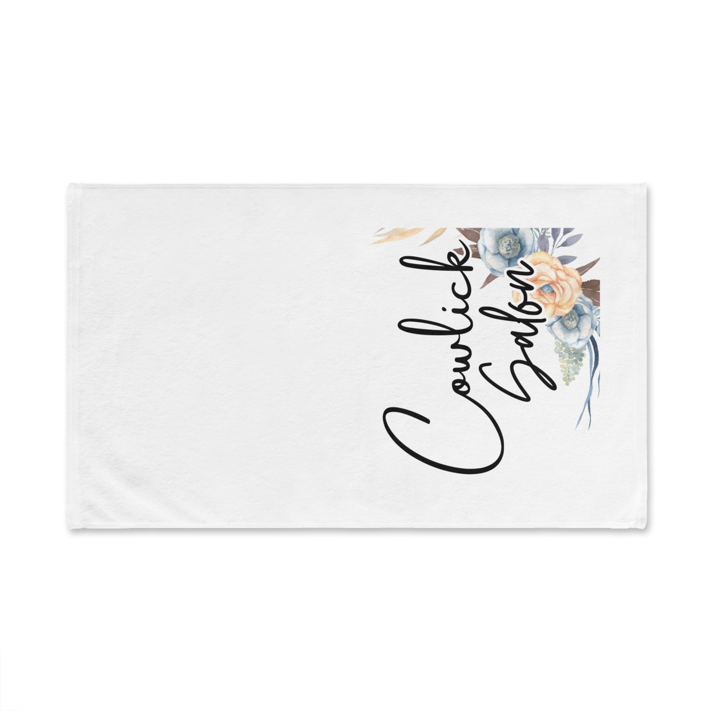 Salon Hand Towel with Floral Design, Spa Accessory, Gift for Hair Stylists, Home Decor, Salon Decor, Cozy Touch, Pampering Experience