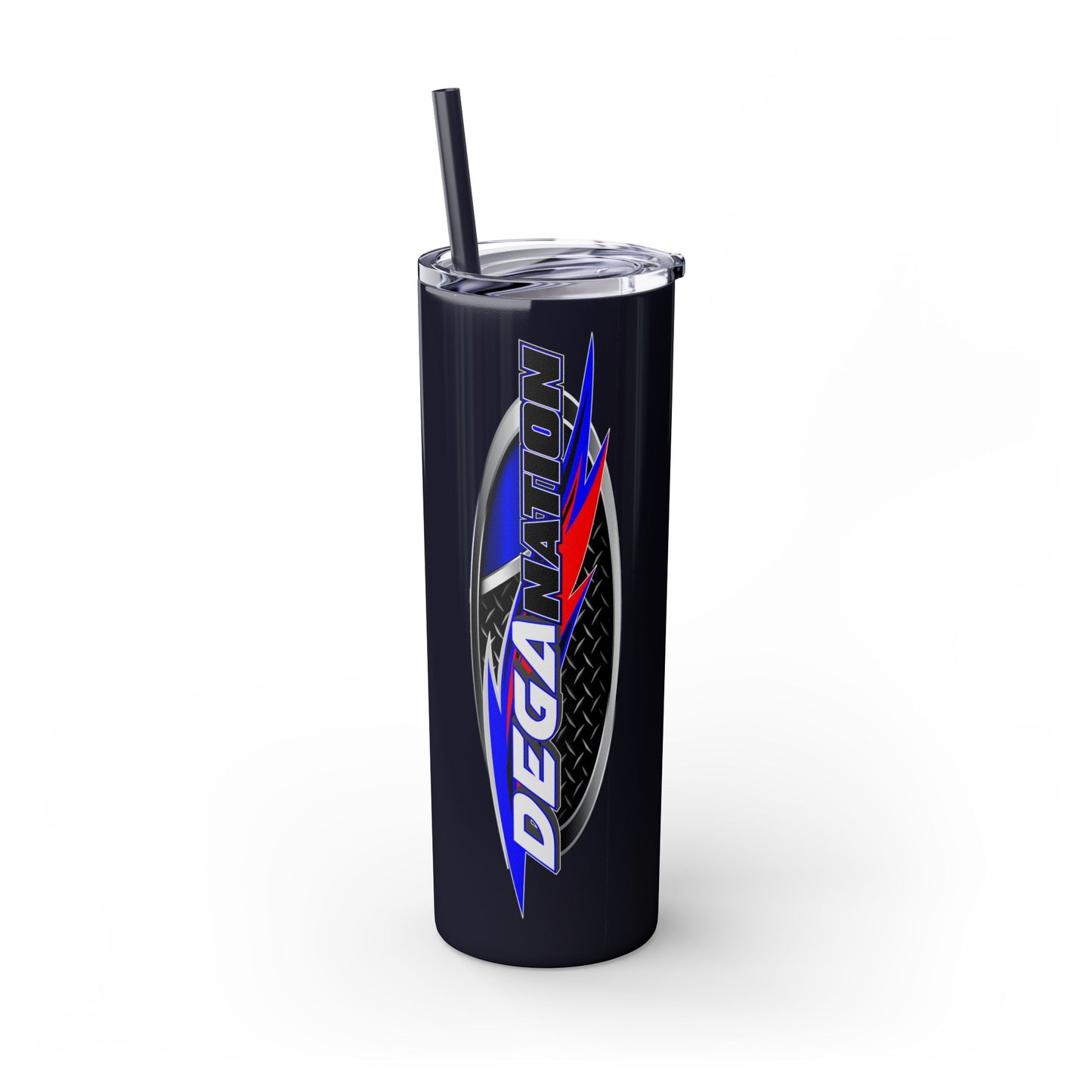 Degamination 20oz Skinny Tumbler with Straw - Perfect for Racing Enthusiasts