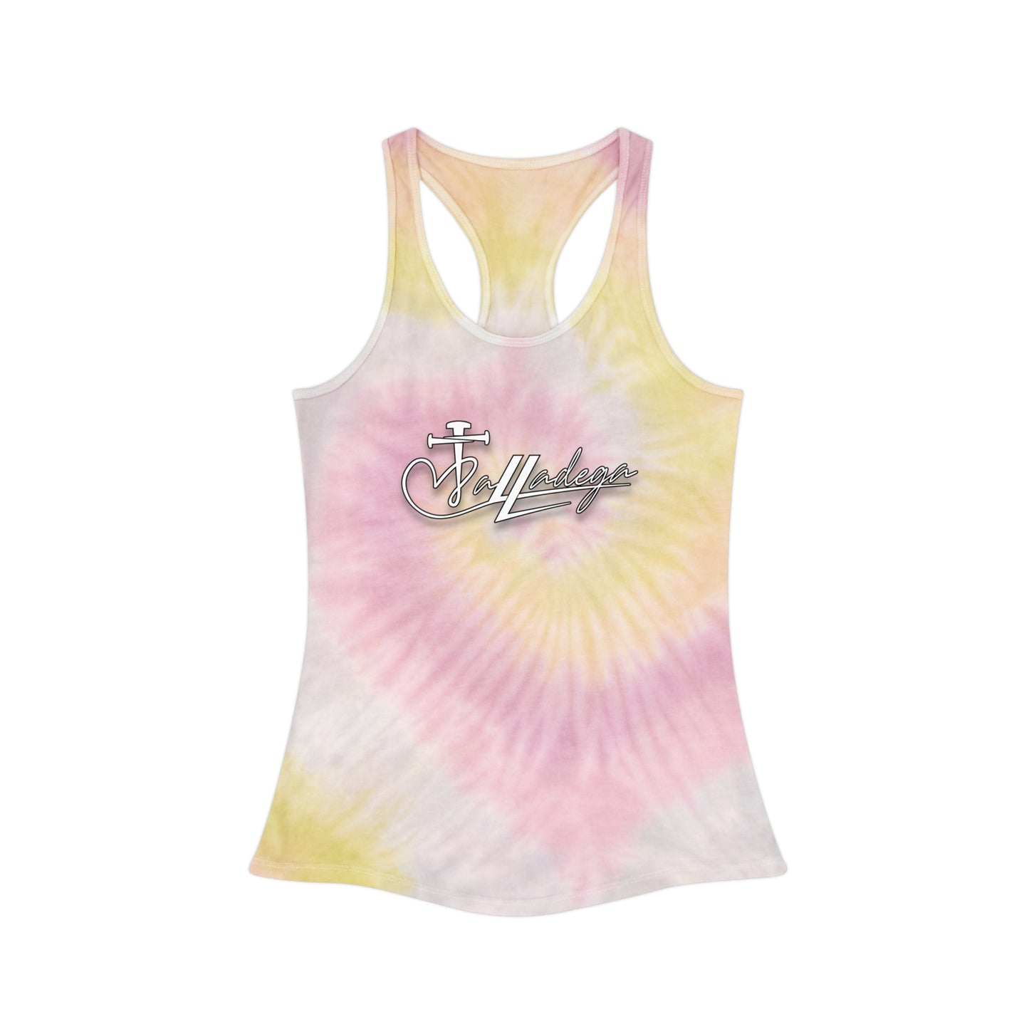 Aqua Tie Dye Racerback Tank Top, Summer Activewear, Beachwear, Festival Fashion, Casual Sports Top