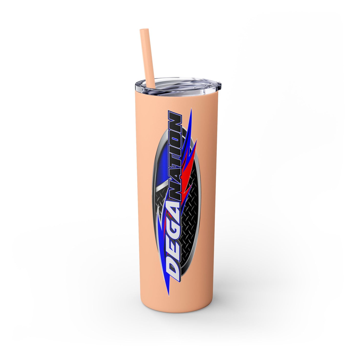 Degamination 20oz Skinny Tumbler with Straw - Perfect for Racing Enthusiasts