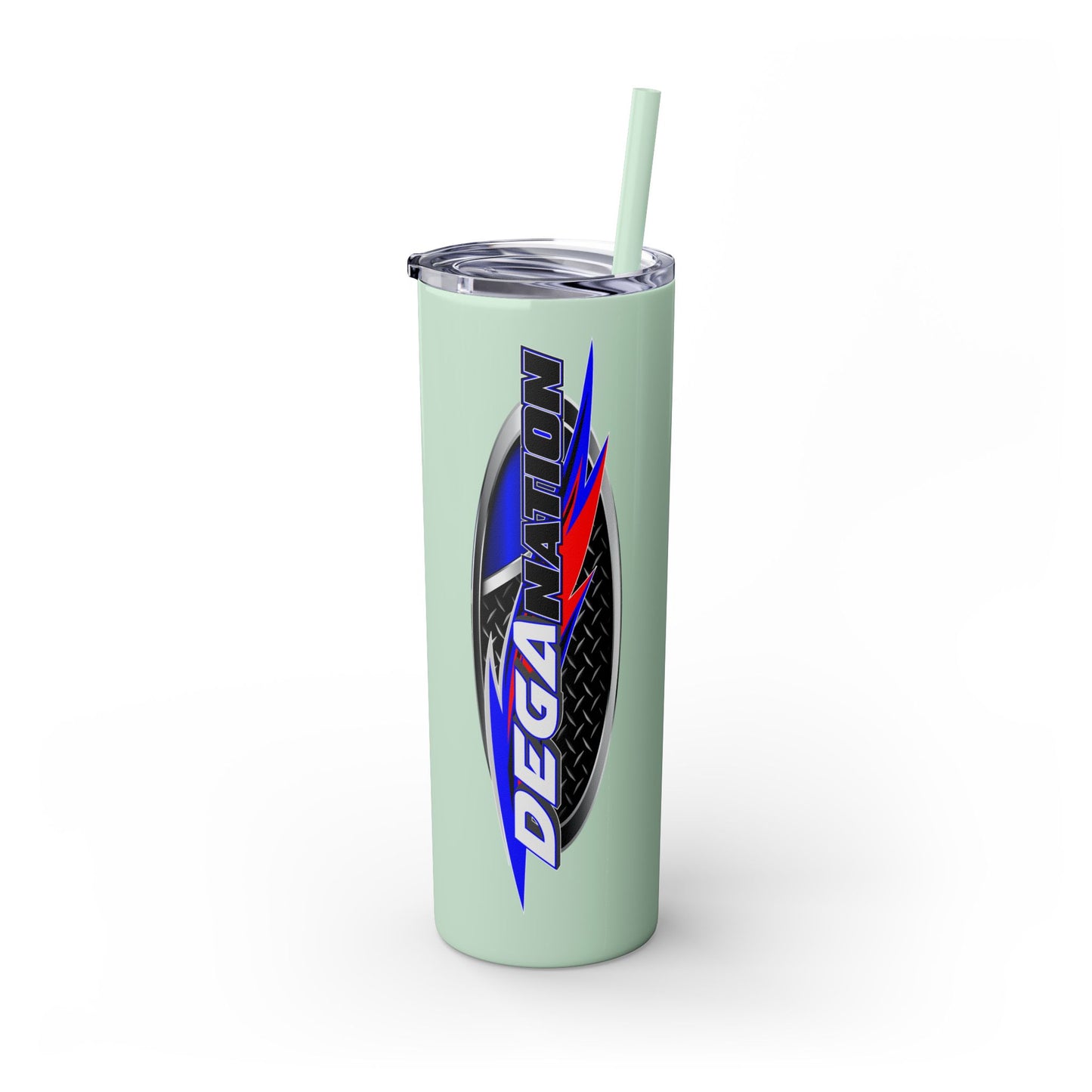 Degamination 20oz Skinny Tumbler with Straw - Perfect for Racing Enthusiasts