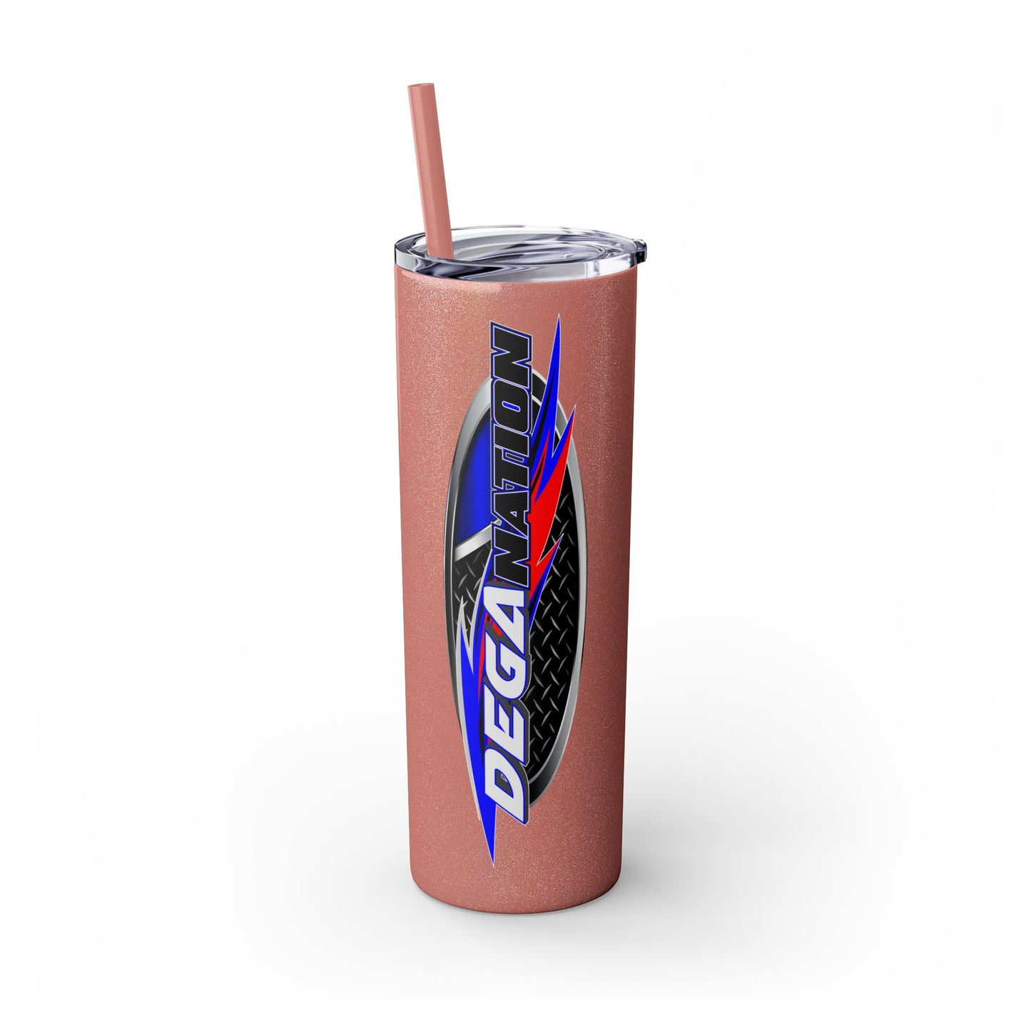 Degamination 20oz Skinny Tumbler with Straw - Perfect for Racing Enthusiasts