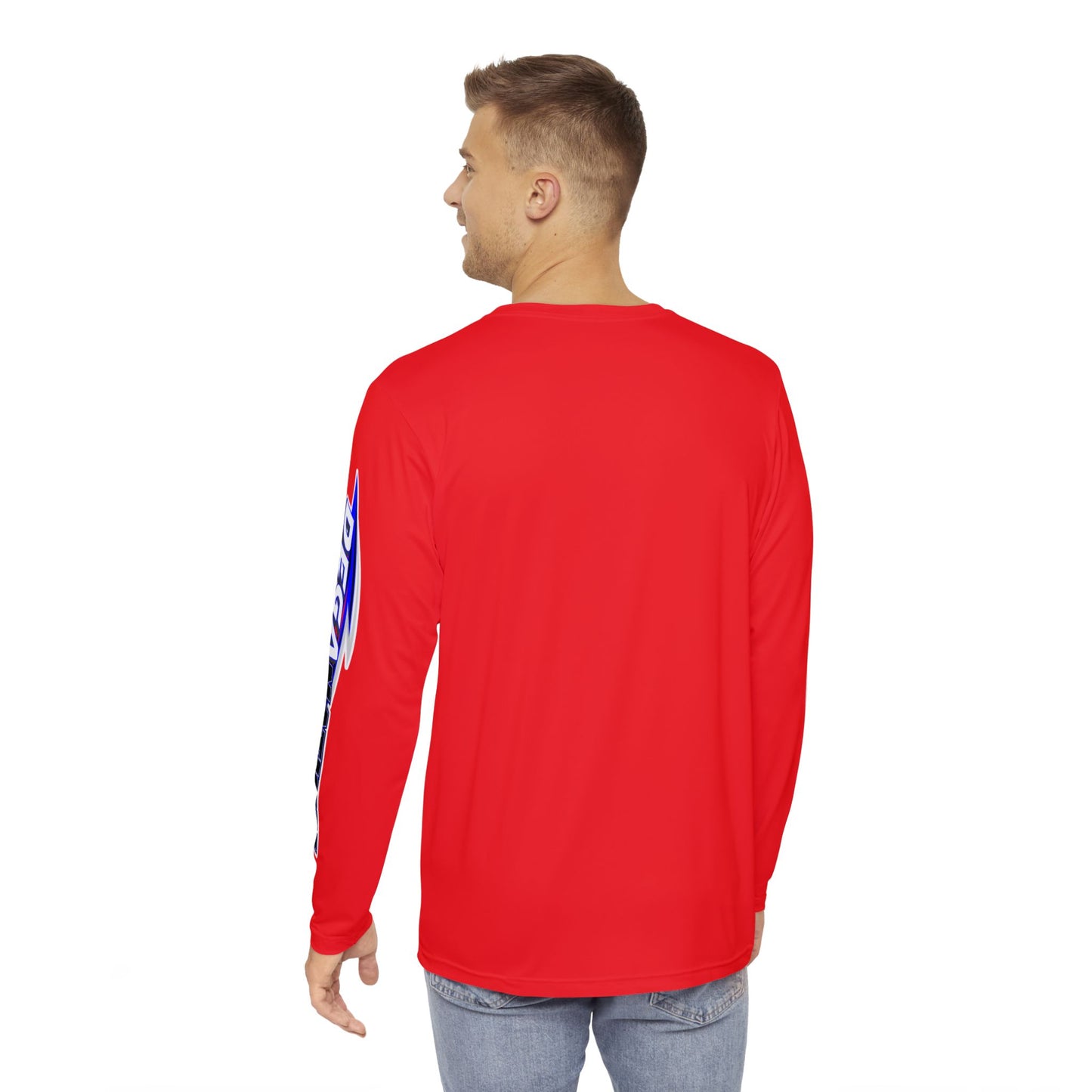 Men's Long Sleeve Performance Shirt - Stylish Sports Tee with Bold Graphics