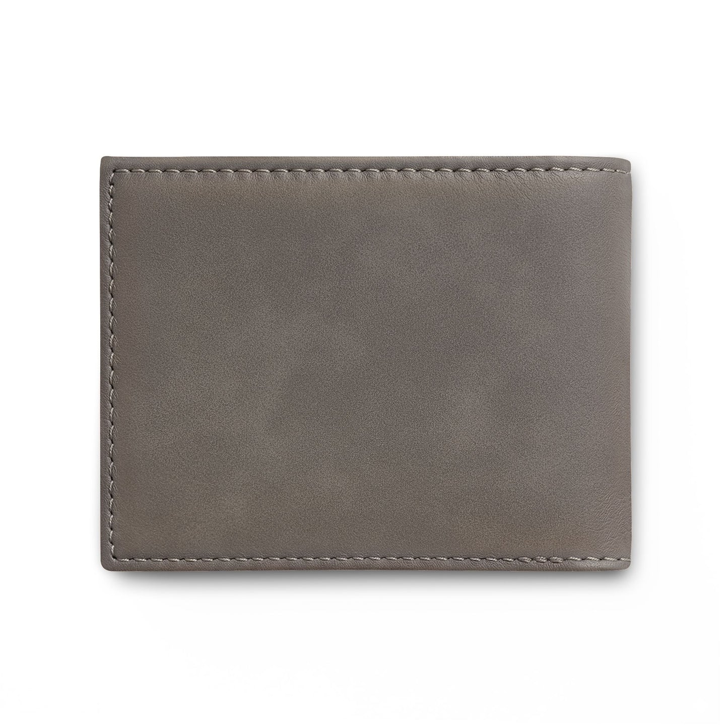 Grey Bi-Fold Wallet — Embossed 'Thirty7' Vintage Logo