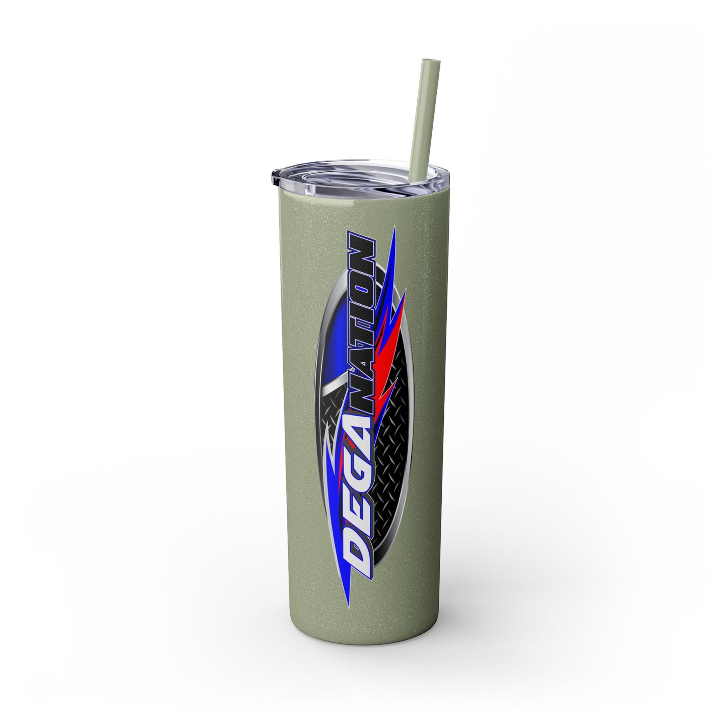 Degamination 20oz Skinny Tumbler with Straw - Perfect for Racing Enthusiasts