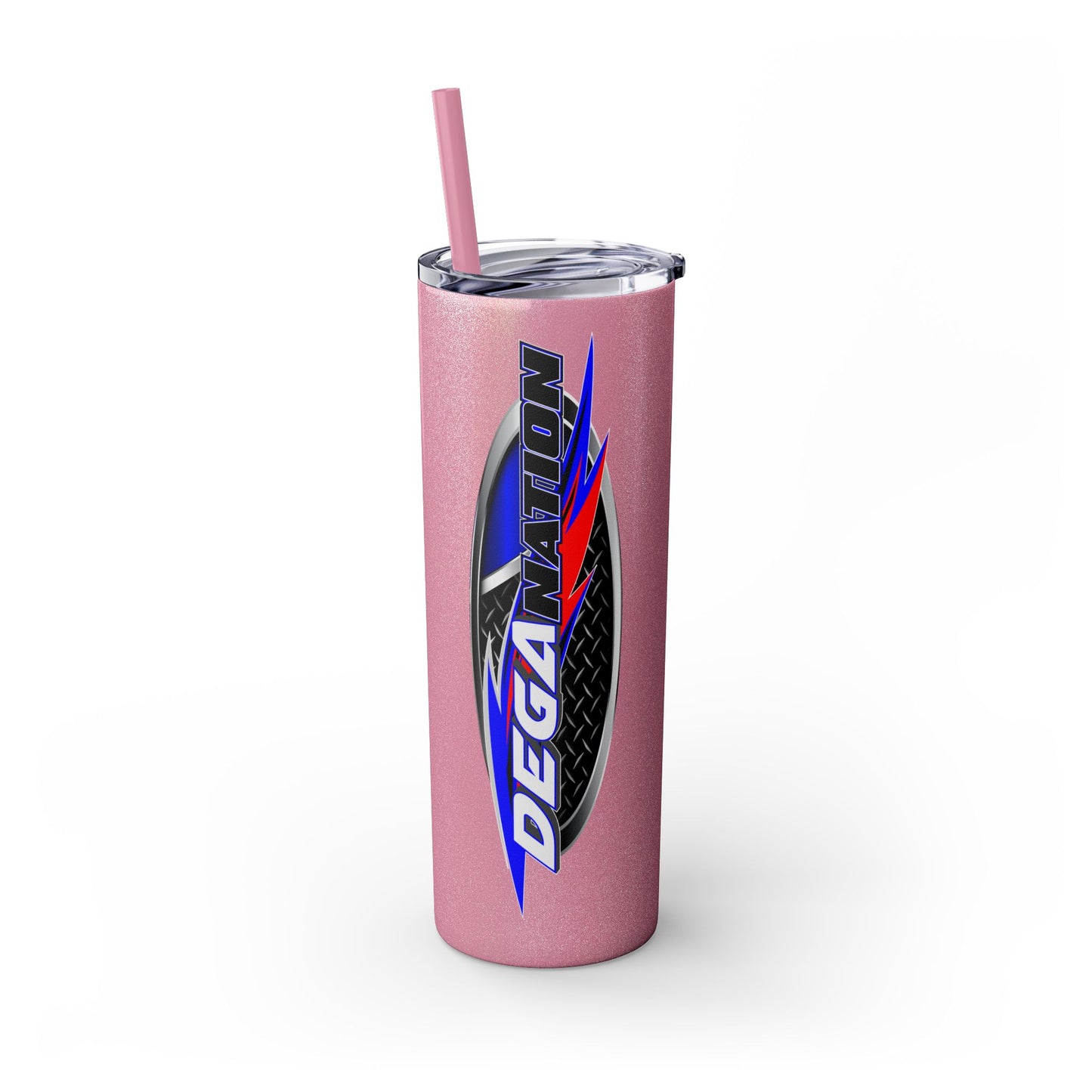 Degamination 20oz Skinny Tumbler with Straw - Perfect for Racing Enthusiasts