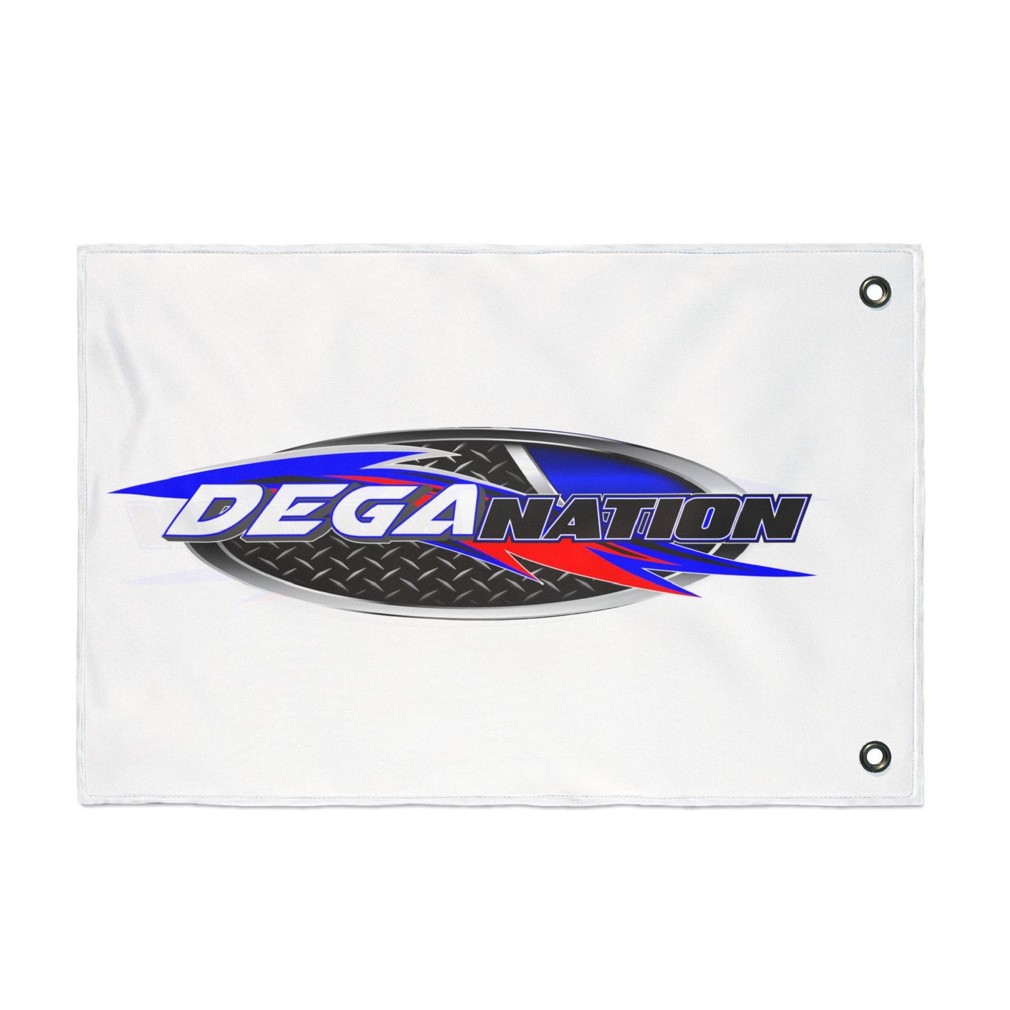 DegaNation Racing Flag — Double-Sided Motorsport Banner