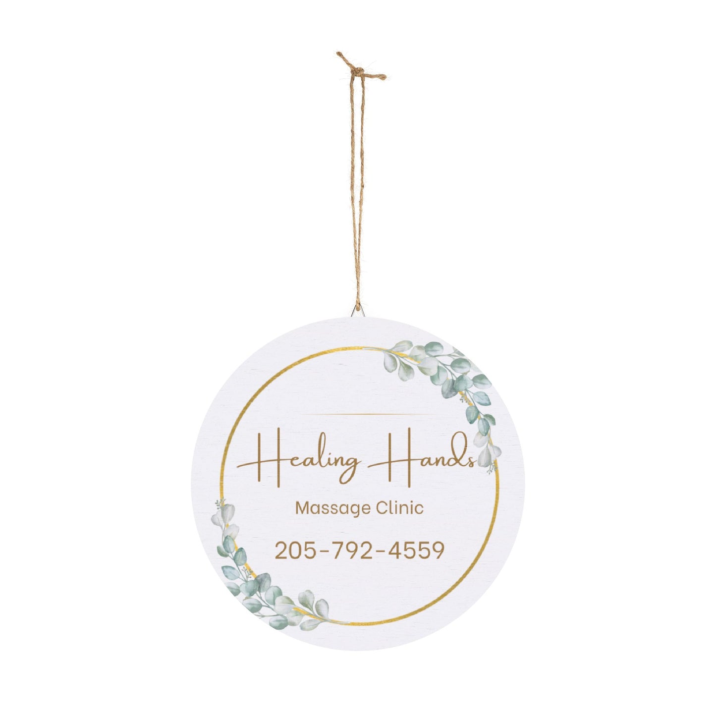 Personalized Healing Hands Wood Sign