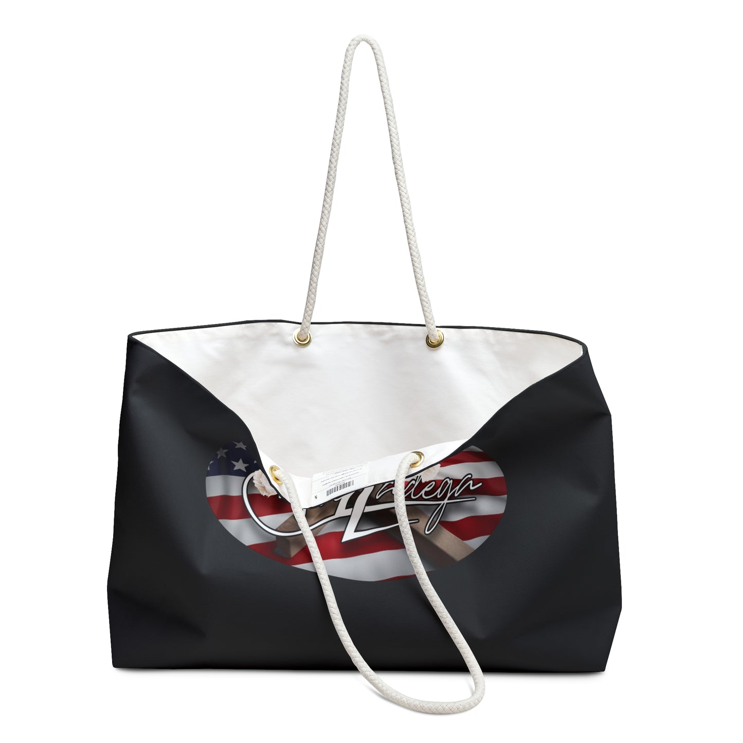 Patriotic Weekender Bag, Travel Tote, Beach Bag, Gym Bag, Weekend Getaway Bag, USA Flag Design