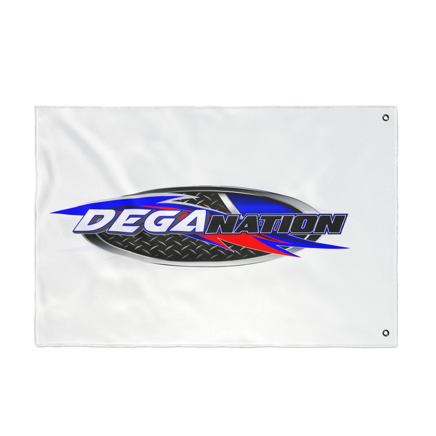 DegaNation Racing Flag — Double-Sided Motorsport Banner