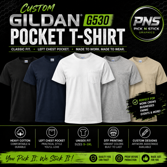 Custom Gildan Heavy Cotton™ Pocket T-Shirt – G530
