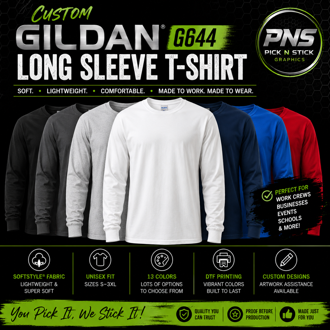 Custom Gildan Softstyle® Long Sleeve T-Shirt – G644
