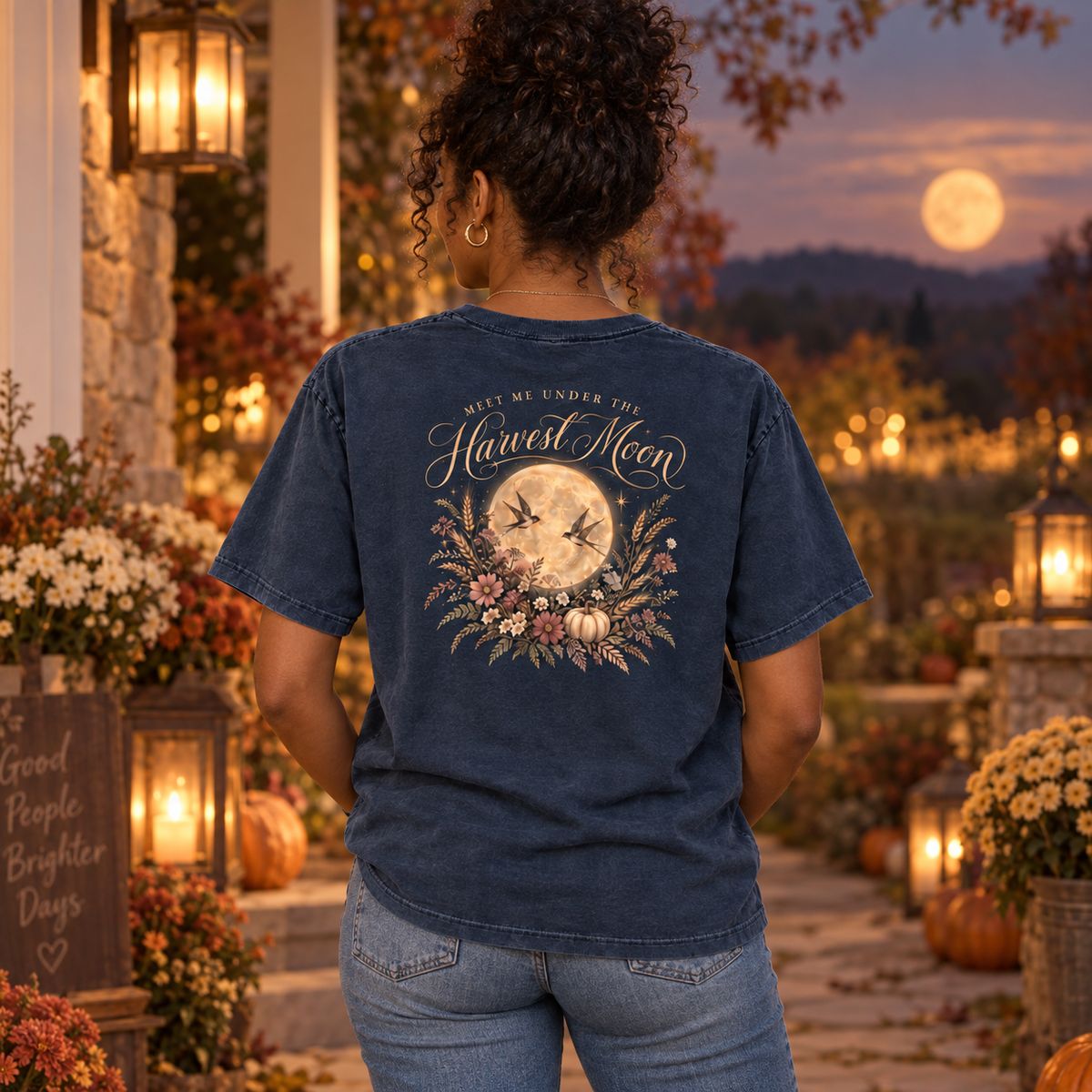 Meet Me Under the Harvest Moon Tee – Midnight