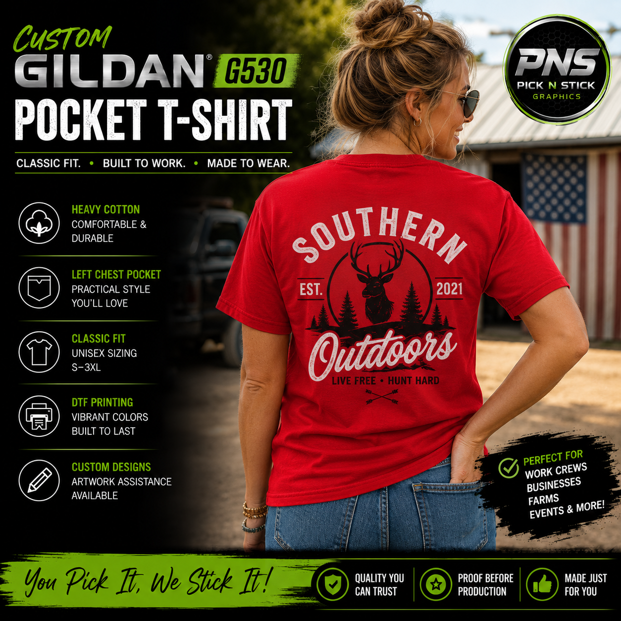 Custom Gildan Heavy Cotton™ Pocket T-Shirt – G530
