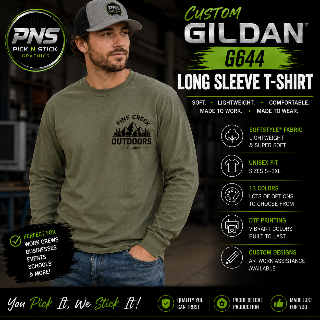 Custom Gildan Softstyle® Long Sleeve T-Shirt – G644
